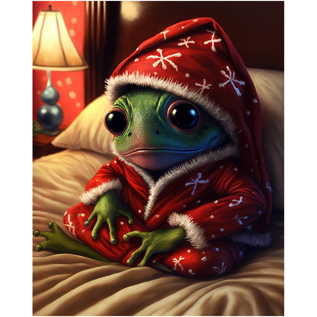 NonFroggableToads "Nightcap" Christmas Giclee Art Prints