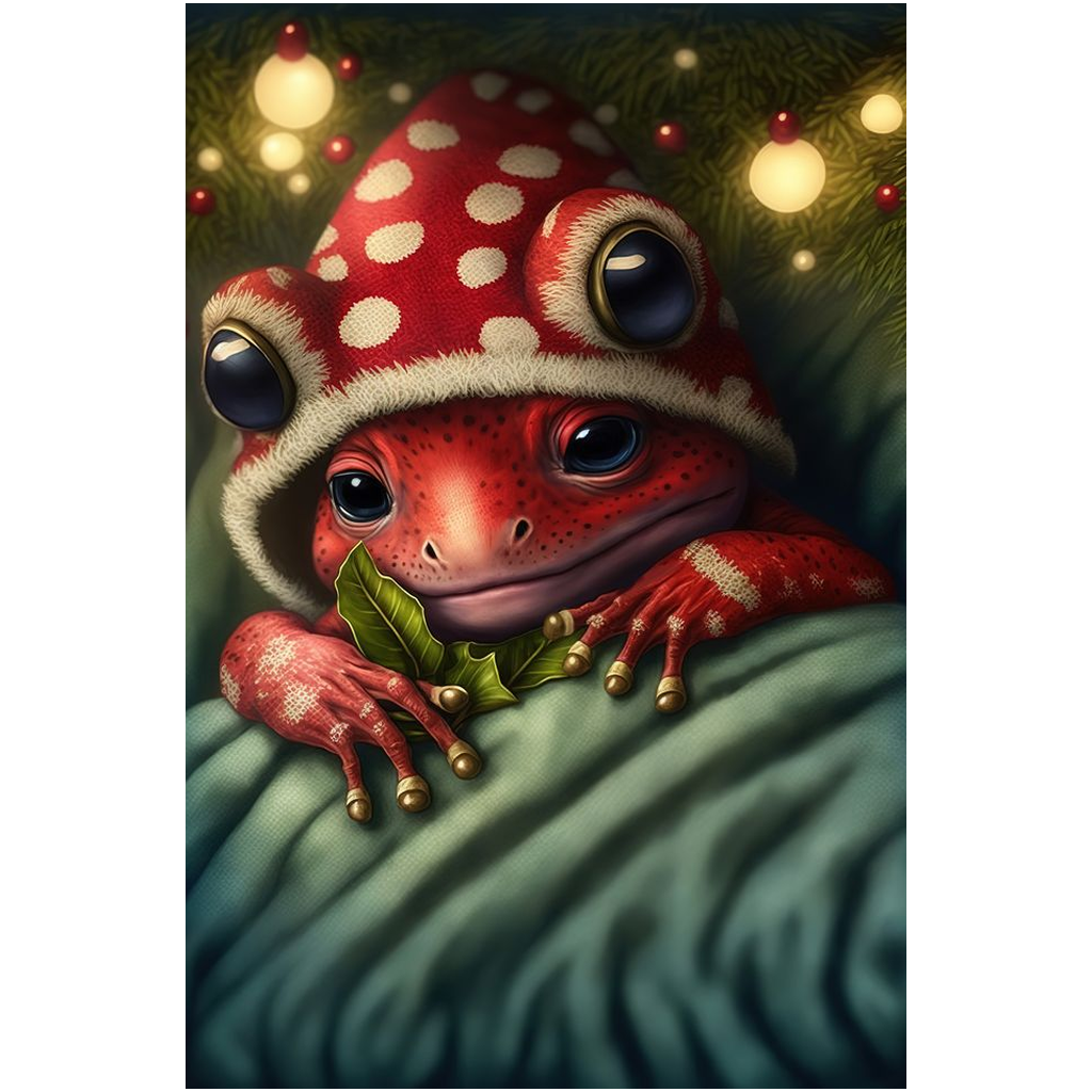 NonFroggableToads "Holly" Christmas Giclee Art Prints