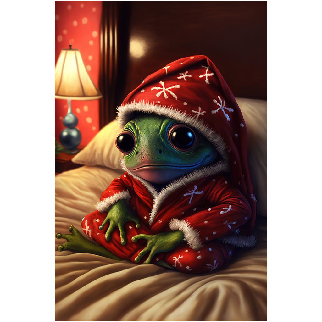 NonFroggableToads "Nightcap" Christmas Giclee Art Prints